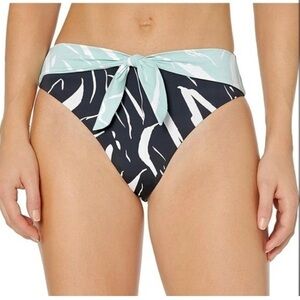 The Bikini Lab High Waist Hipster Cheeky Bikini Swimsuit Bottoms Island Breeze